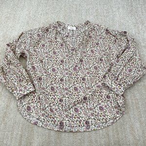 XiRENA Floral Blouse in Pink and Green
